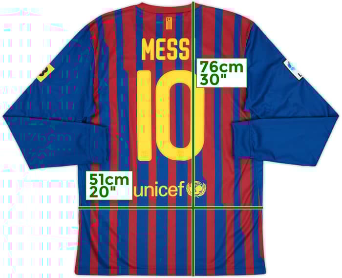 2011-12 Barcelona Home L/S Shirt Messi #10 - 10/10 - (M)