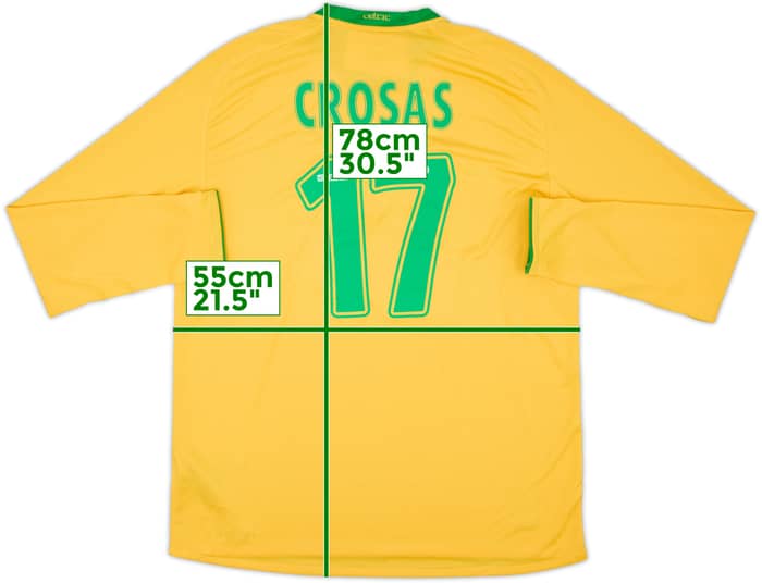 2008-09 Celtic Player Issue Away L/S Shirt Crosas #17  (L)