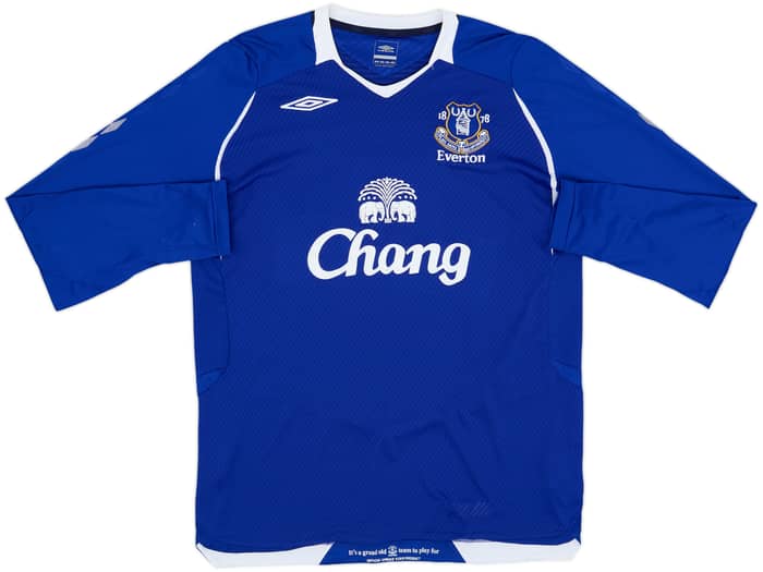 2008-09 Everton Home L/S Shirt Pienaar #20 - 9/10 - (L)