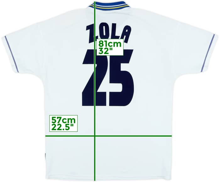 1998-00 Chelsea Away Shirt Zola #25 - 6/10 - (XL)