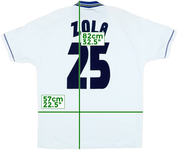 1998-00 Chelsea Away Shirt Zola #25 - 9/10 - (XL)