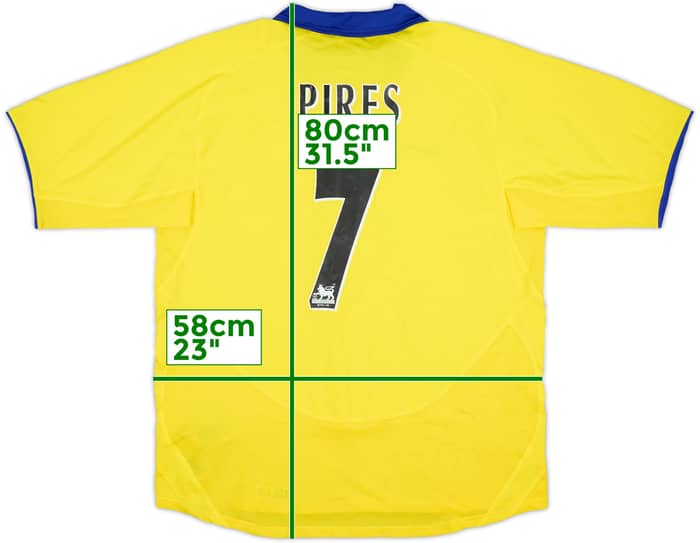 2003-05 Arsenal Away Shirt Pires #7 - 7/10 - (L)