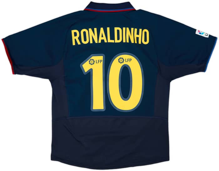 2002-03 Barcelona Away Shirt Ronaldinho #10 - 6/10 - (S)