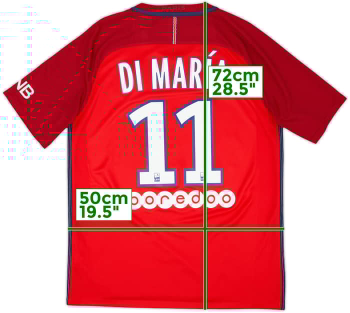 2016-17 Paris Saint-Germain Away Shirt Di Maria #11 - 9/10 - (M)