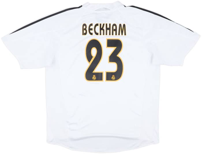 2004-05 Real Madrid Home Shirt Beckham #23 - 6/10 - (XL)