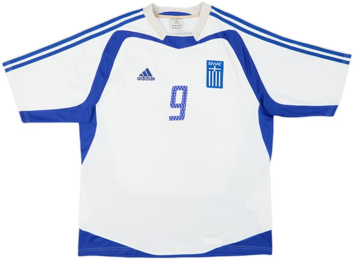 2004-06 Greece Away Shirt Charisteas #9 - 7/10 - (L)