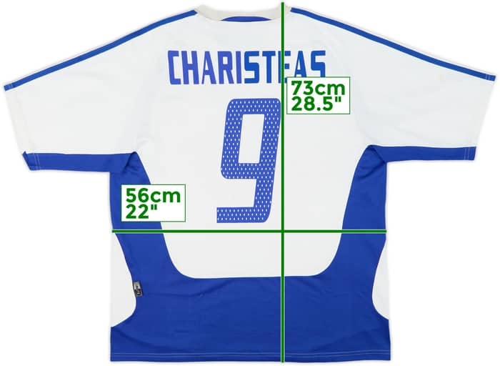 2004-06 Greece Away Shirt Charisteas #9 - 7/10 - (L)