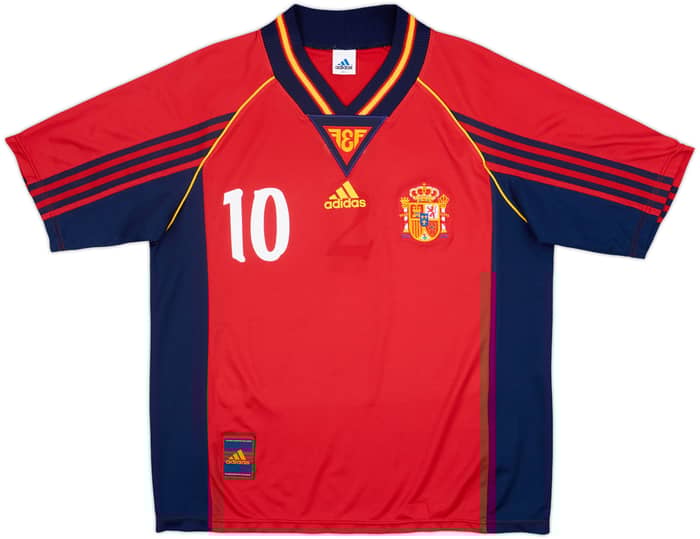 1998-99 Spain Home Shirt Raul #10 - 6/10 - (M/L)
