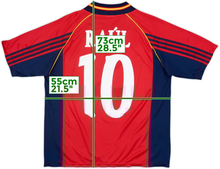 1998-99 Spain Home Shirt Raul #10 - 6/10 - (M/L)