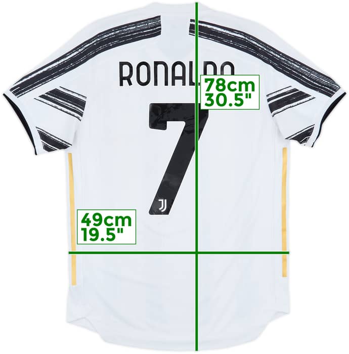 2020-21 Juventus Authentic Home Shirt Ronaldo #7 - 8/10 - (M)