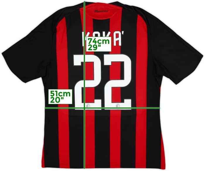 2008-09 AC Milan Home Shirt Kaka #22 - 6/10 - (L)