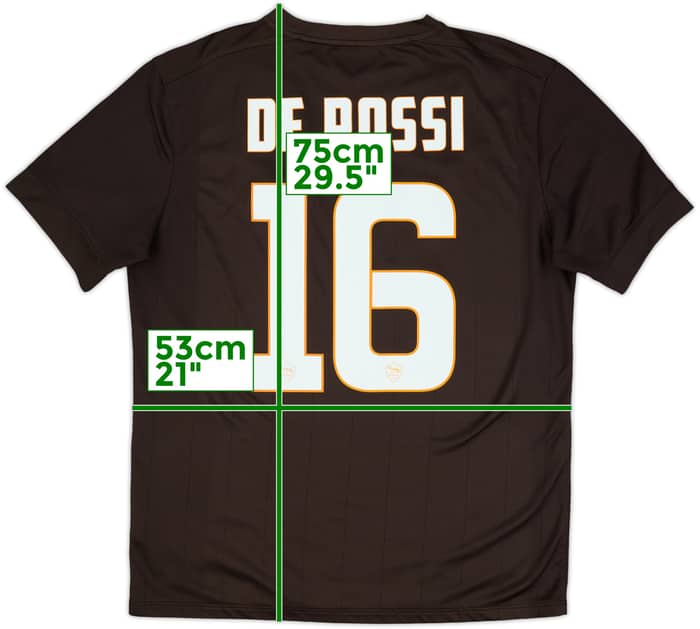 2014-15 Roma Third Shirt De Rossi #16 - 8/10 - (L)