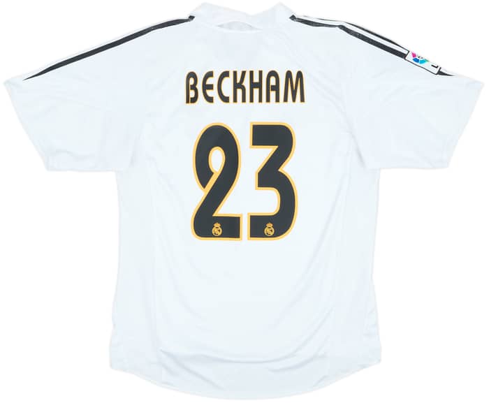 2004-05 Real Madrid Home Shirt Beckham #23 - 7/10 - (M)