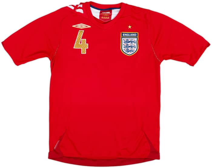 2006-08 England Away Shirt Gerrard #4 - 7/10 - (S)