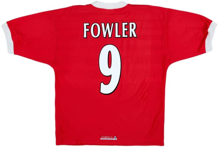 1998-00 Liverpool Home Shirt Fowler #9 - 8/10 - (L)