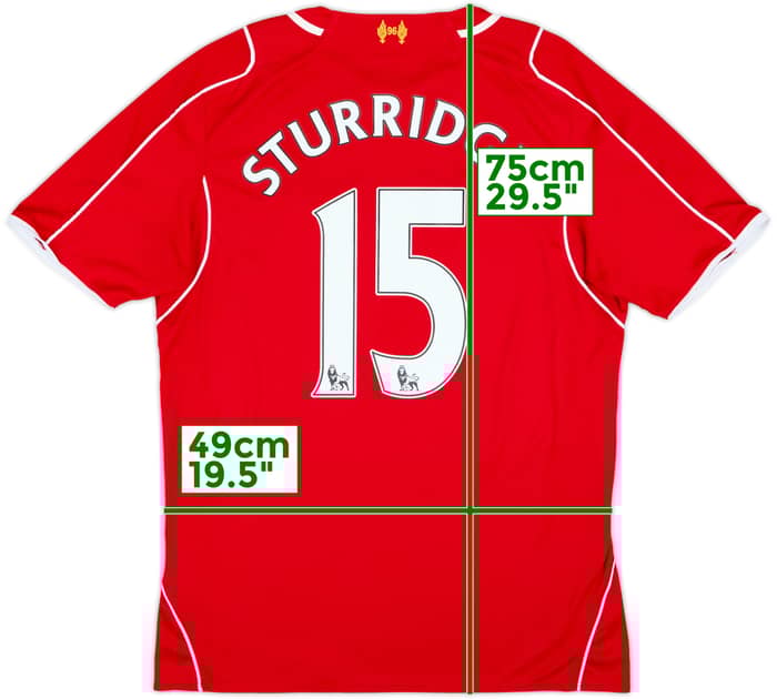 2014-15 Liverpool Home Shirt Sturridge #15 - 8/10 - (L)