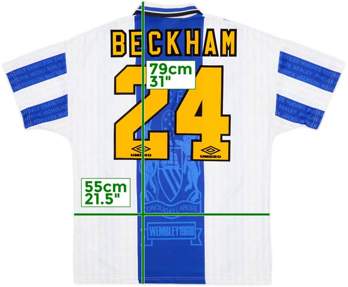 1994-96 Manchester United Third Shirt Beckham #24 - 8/10 - (L)