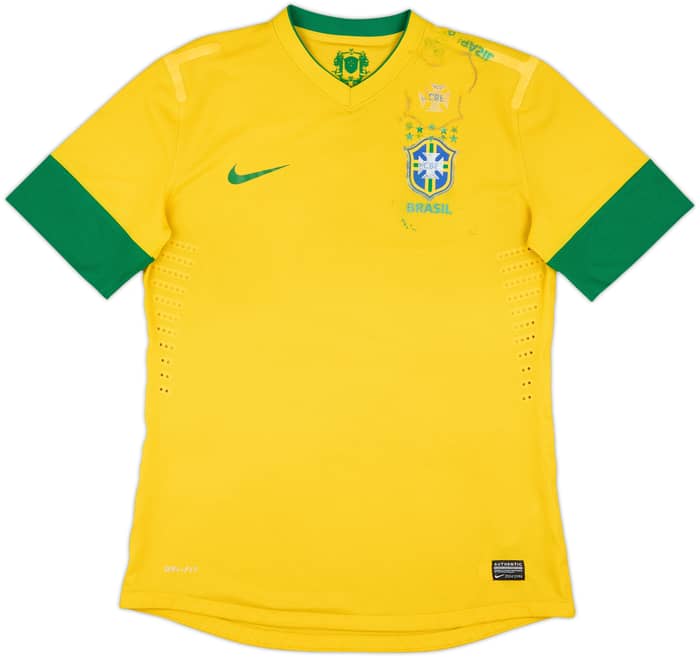 2012-13 Brazil Authentic Home Shirt #8 - 4/10 - (L)