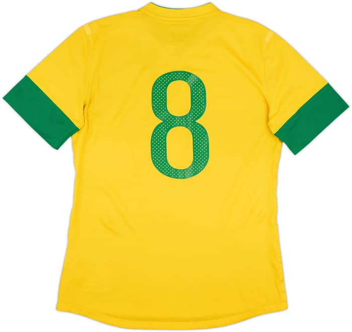 2012-13 Brazil Authentic Home Shirt #8 - 4/10 - (L)
