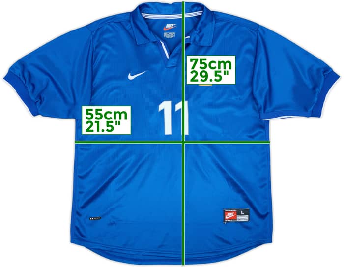 1997-98 Italy Home Shirt #11 (D.Baggio) - 8/10 - (L)