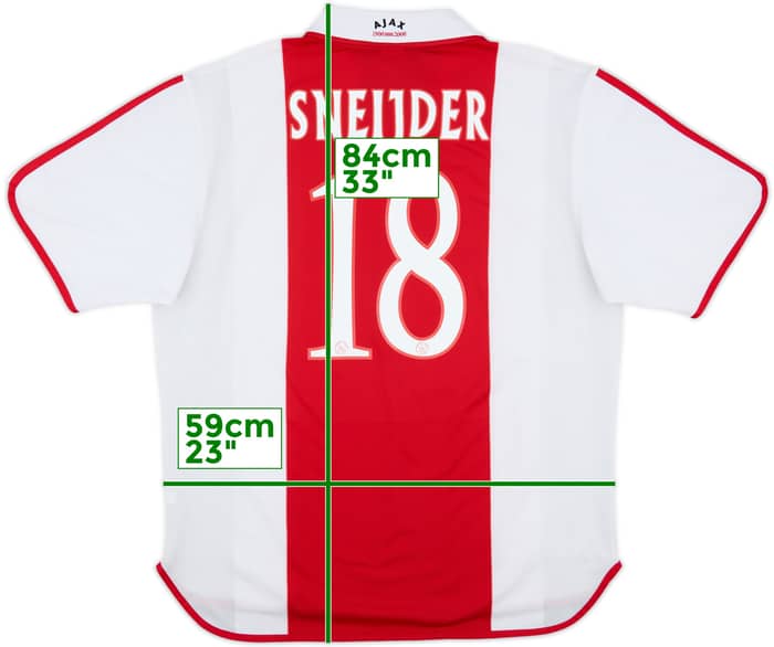 2000-01 Ajax Centenary Home Shirt Sneijder #18 - 9/10 - (XL)