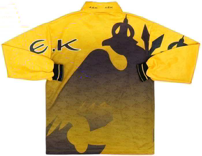 1996-97 AEK Athens Home L/S Shirt - 6/10 - (M)