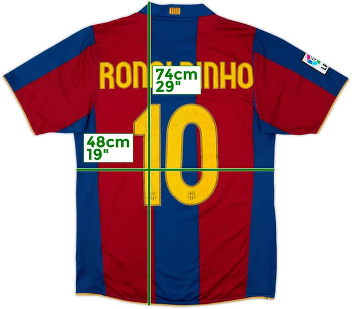 2007-08 Barcelona Home Shirt Ronaldinho #10 - 6/10 - (S)