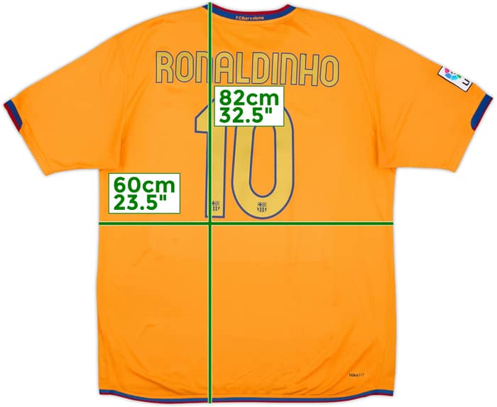 2006-08 Barcelona Away Shirt Ronaldinho #10 - 6/10 - (XL)