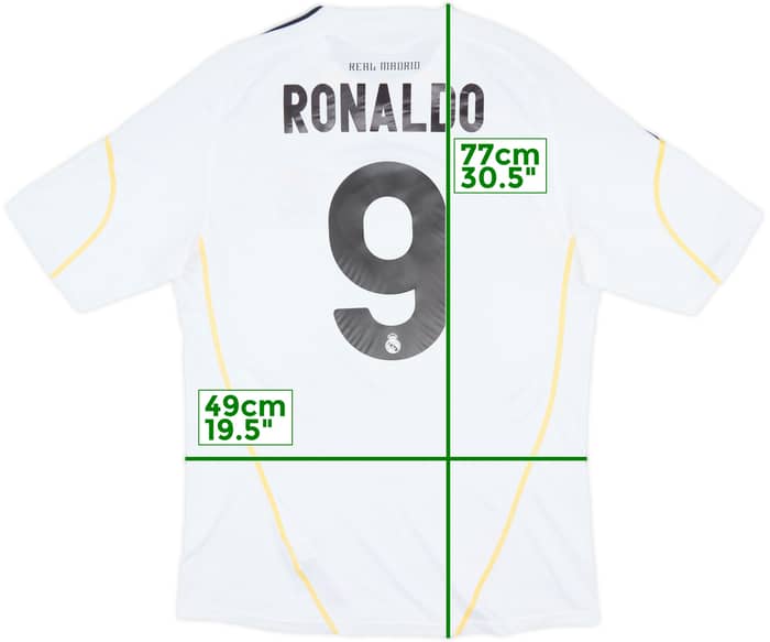 2009-10 Real Madrid Home Shirt Ronaldo #9 - 8/10 - (L)