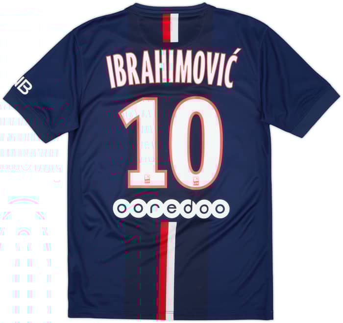 2014-15 Paris Saint-Germain Home Shirt Ibrahimovic #10 - 9/10 - (S)