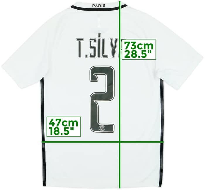 2016-17 Paris Saint-Germain Third Shirt T.Silva #2 - 8/10 - (S)