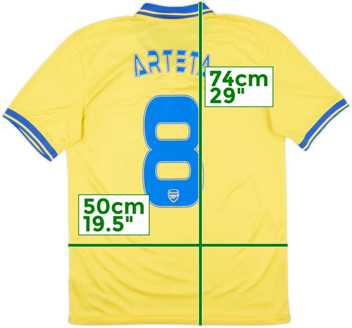 2013-14 Arsenal Away Shirt Arteta #8 - 7/10 - (M)