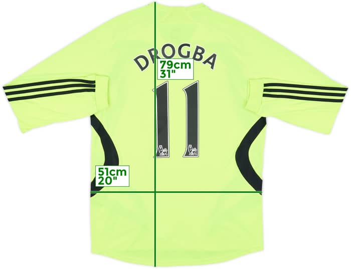 2007-08 Chelsea Away L/S Shirt Drogba #11 - 8/10 - (M)