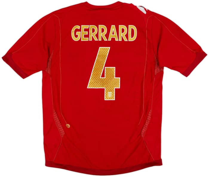 2006-08 England Away Shirt Gerrard #4 - 4/10 - (M)