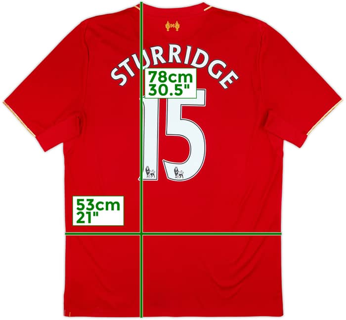 2015-16 Liverpool Home Shirt Sturridge #15 - 7/10 - (L)