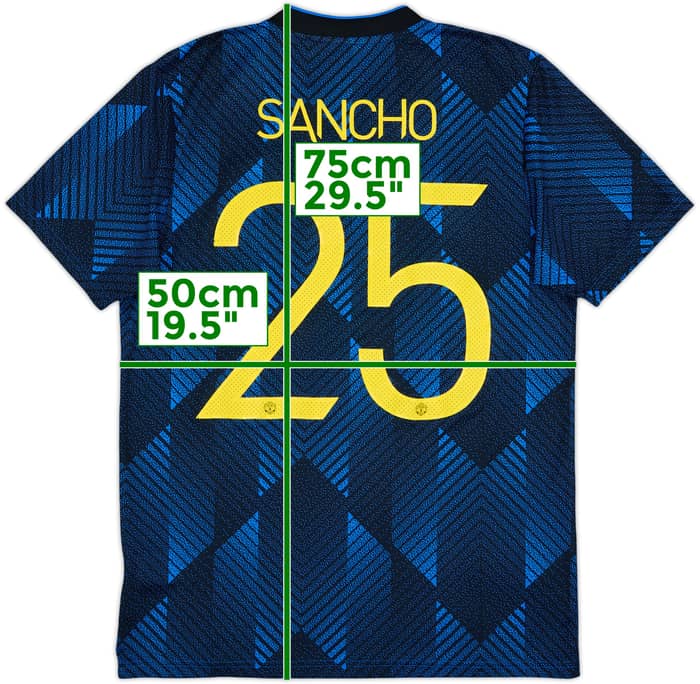 2021-22 Manchester United Third Shirt Sancho #25 - 8/10 - (M)