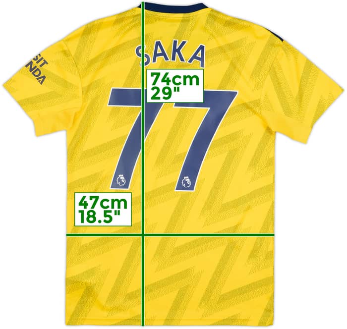 2019-20 Arsenal Away Shirt Saka #77 - 6/10 - (S)