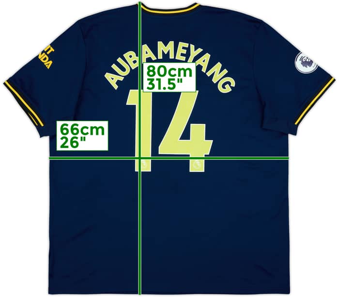 2019-20 Arsenal Third Shirt Aubameyang #14 - 8/10 - (XXL)
