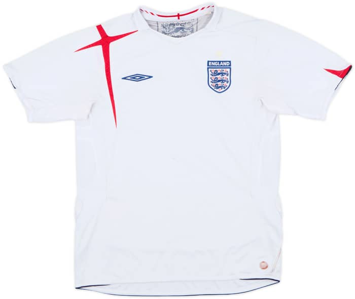 2005-07 England Home Shirt - 4/10 - (M)