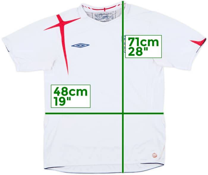 2005-07 England Home Shirt - 4/10 - (M)