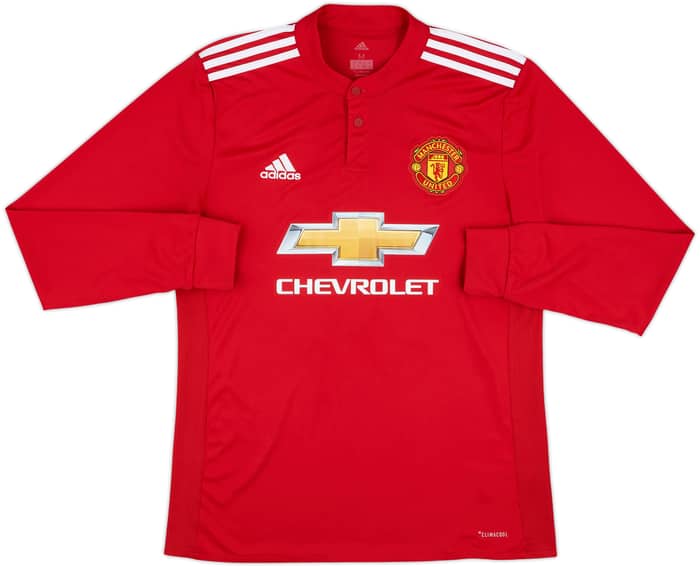 2017-18 Manchester United Home L/S Shirt Ibrahimovic #10 - 8/10 - (M)