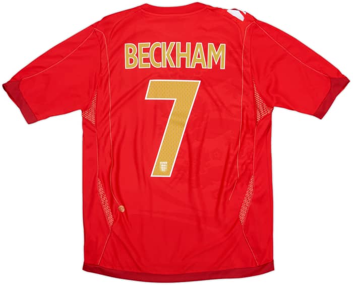 2006-08 England Away Shirt Beckham #7 - 5/10 - (M)