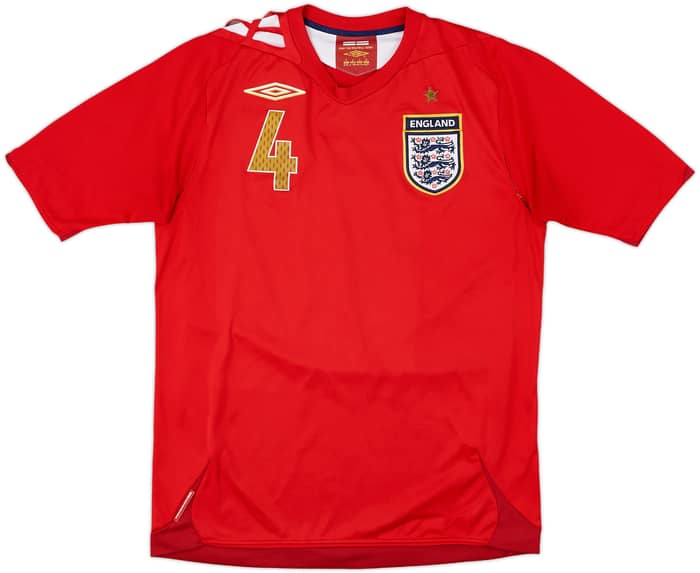2006-08 England Away Shirt Gerrard #4 - 6/10 - (S)