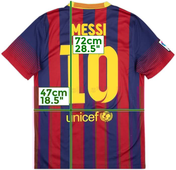2013-14 Barcelona Home Shirt Messi #10 - 6/10 - (S)