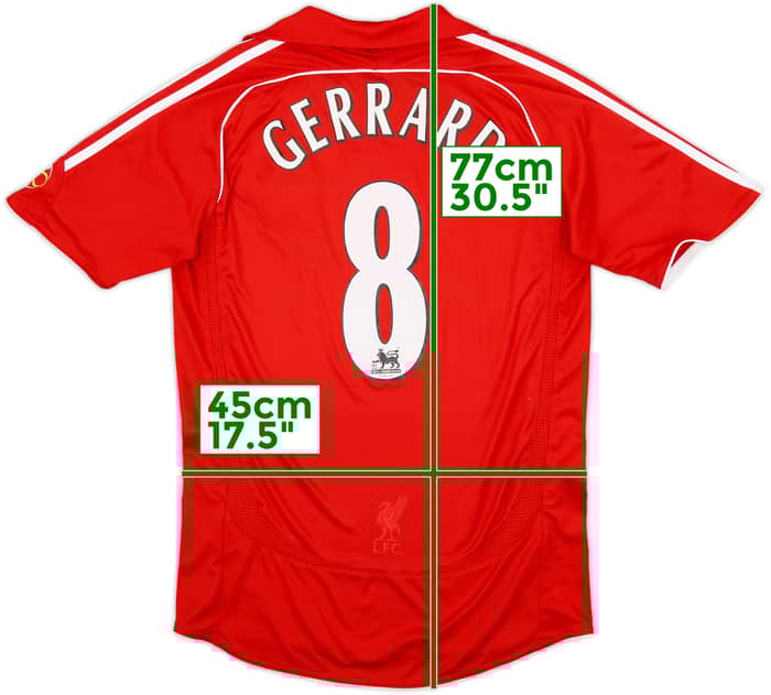 2006-08 Liverpool Home Shirt Gerrard #8 - 6/10 - (S)