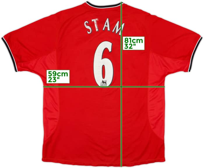 2000-02 Manchester United Home Shirt Stam #6 - 4/10 - (XL)