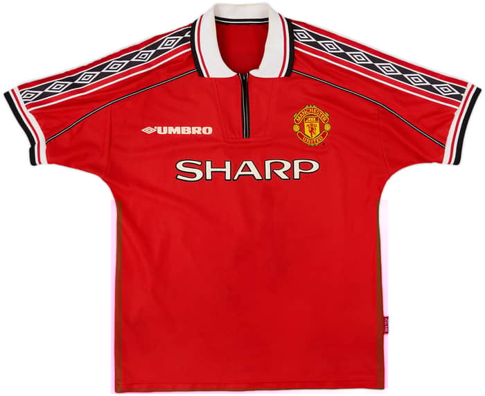 1998-00 Manchester United Home Shirt Beckham #7 - 7/10 - (M)