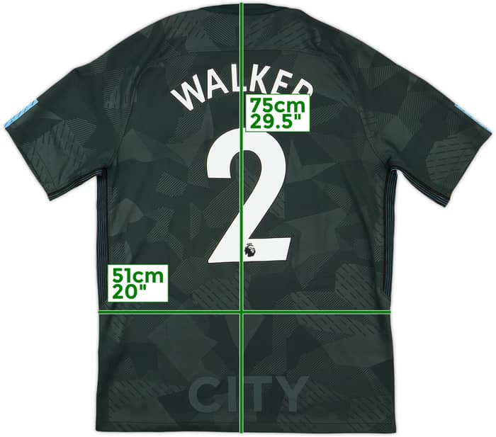 2017-18 Manchester City Third Shirt Walker #2 - 7/10 - (M)