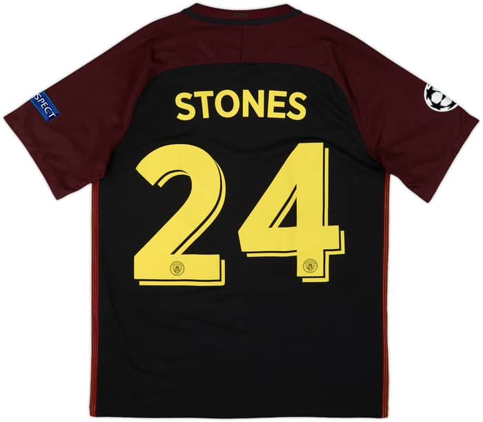 2016-17 Manchester City Away Shirt Stones #24 - 9/10 - (M)