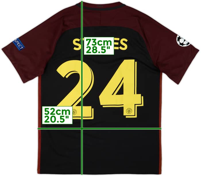 2016-17 Manchester City Away Shirt Stones #24 - 9/10 - (M)